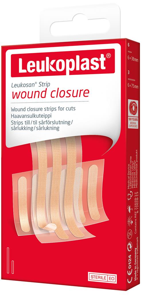 Bild på Leukoplast Leukosan Strip 6 x 38 mm, 6 x 75 mm, 9 st