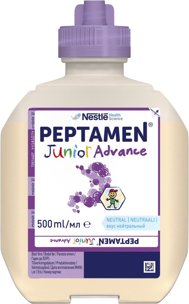 Bild på Peptamen Junior Advance, sondnäring för barn, SmartFlex, 12 x 500 milliliter