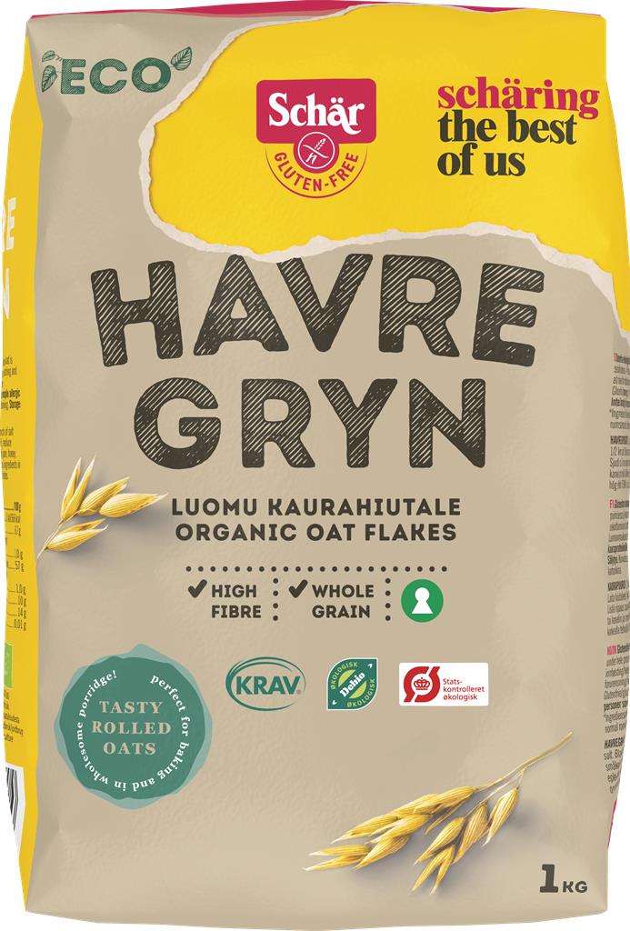 Bild på Schär Havregryn EKO, glutenfri, ekologiska, 1000 gram