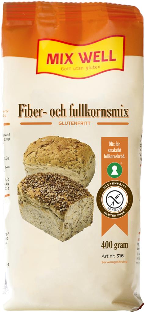Bild på Glutenfri fiber och fullkornsmix, mjölmix, 400 gram
