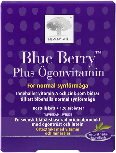 New Nordic Blue Berry Plus Ögonvitamin, 120 st