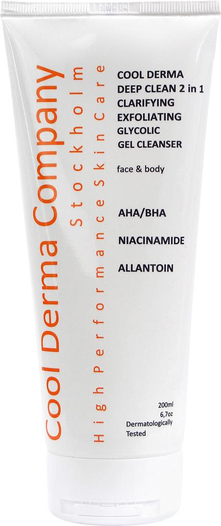 Bild på Cool Derma Deep Clean 2 in 1 Exfoliating Gel Cleanser 200 ml Tvättgele, 200 ml
