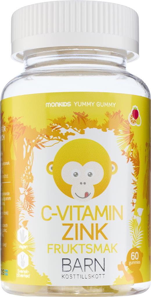 Bild på Monkids C-vitamin+Zink Barn Fruktsmak, 60 st