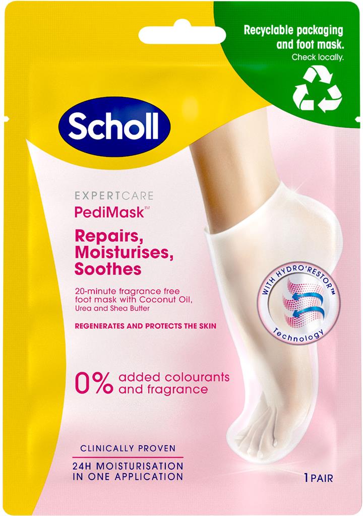 Bild på Scholl Mjukgörande Fotmask Parfymfri, 2 st