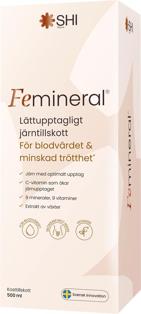 Bild på FeMineral Kvinna Flytande järn och mineraltillskott, 500 ml