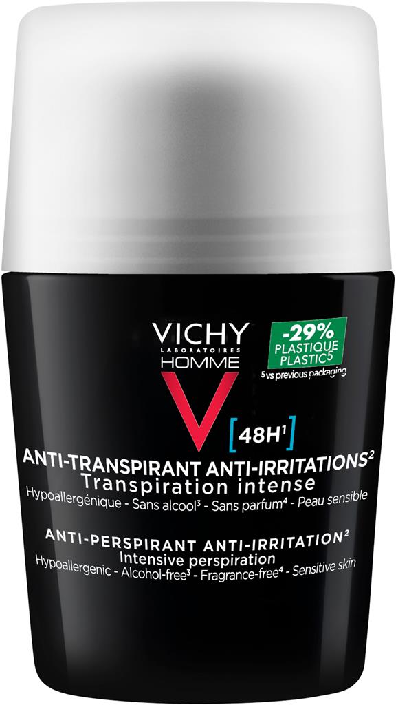Bild på Vichy Homme Deo Roll-on 48h anti-trace, 50 ml