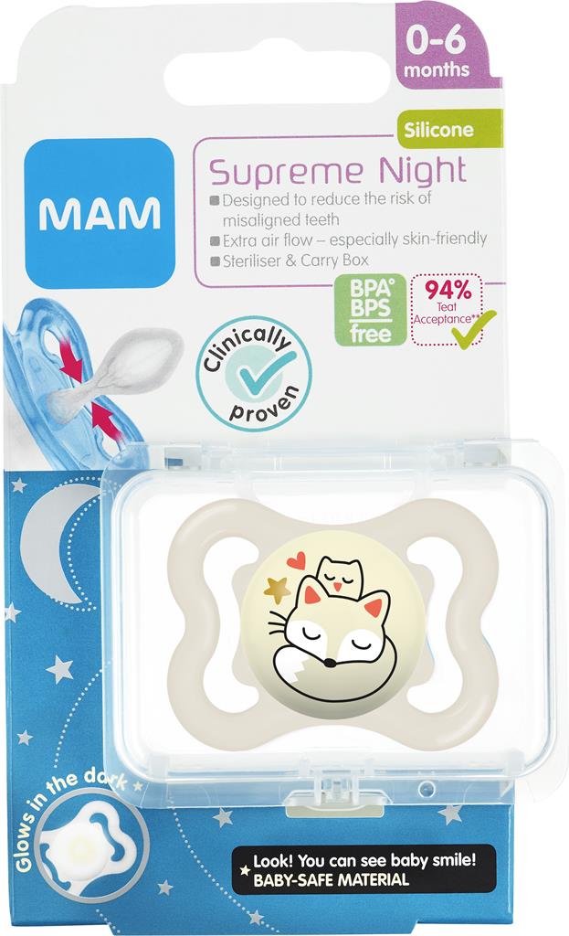 Bild på MAM Supreme Night 0-6m silk NEUTRAL, 1 st