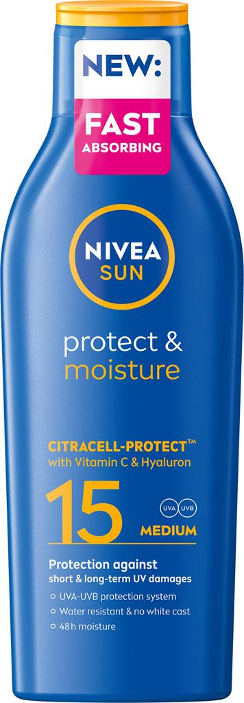 Bild på NIVEA Sun Protect & Moisture Lotion SPF15, 200 ml