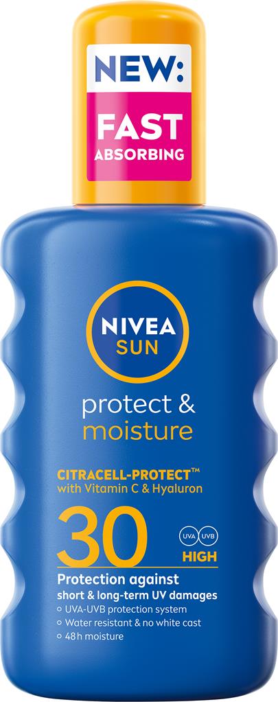 Bild på NIVEA Protect & Moisture Sun Spray SPF30, 200 ml
