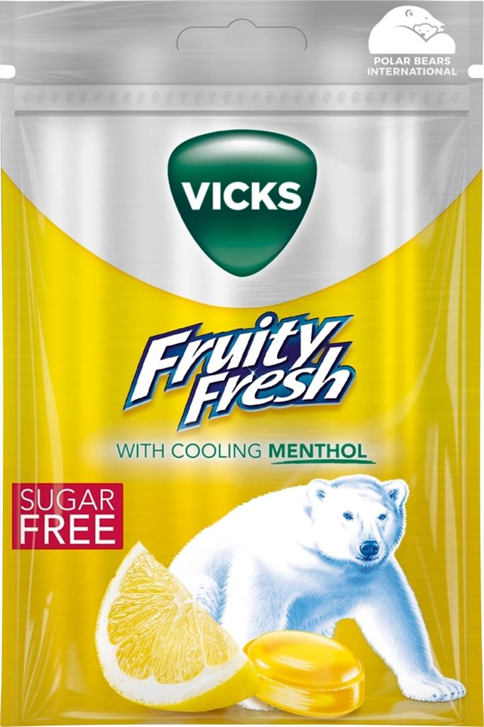 Bild på Vicks FruityFresh Lemon & natural menthol, 72 g