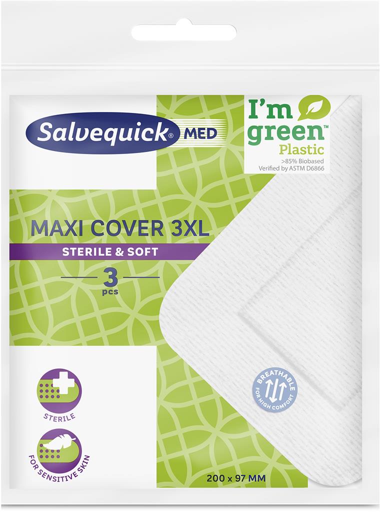 Bild på SalvequickMED Maxi Cover 3XL 9,7 x 20 cm, 3 st