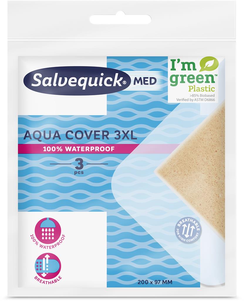 Bild på SalvequickMED Aqua Cover 3XL 9,7 x 20 cm, 3 st
