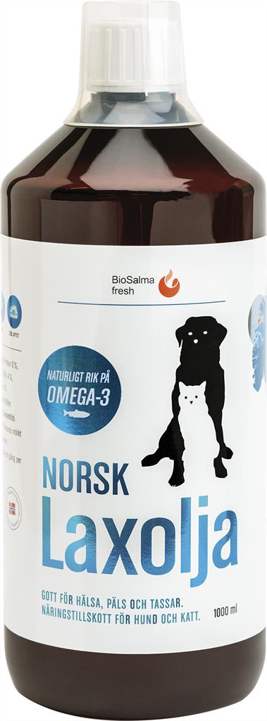 Bild på BioSalma Norsk Laxolja Hund & Katt, 1000 ml