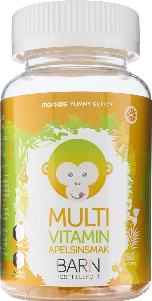 Bild på Monkids Multivitamin Barn Apelsin, 60 st