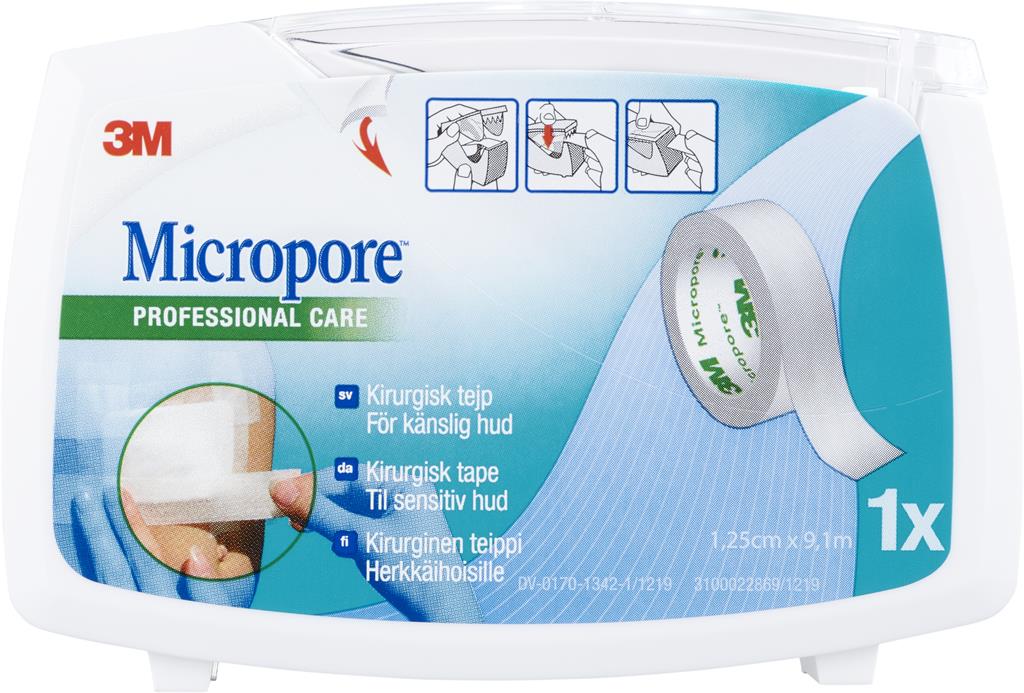 Bild på Micropore Micropore Kirurgisk Tejp Vit 1,25 cm x 9,1m, 1 st