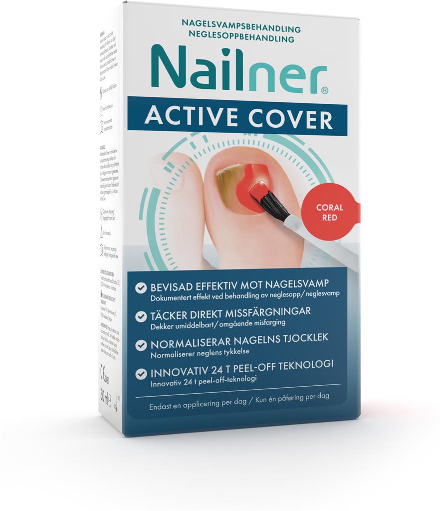 Bild på Nailner Active Cover Coral red, 30 ml