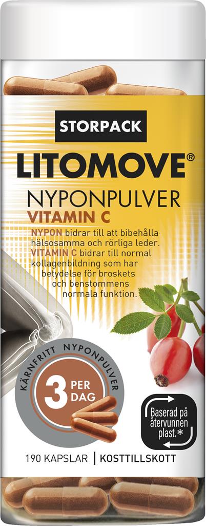 Bild på Litomove Nyponpulver, 190 st