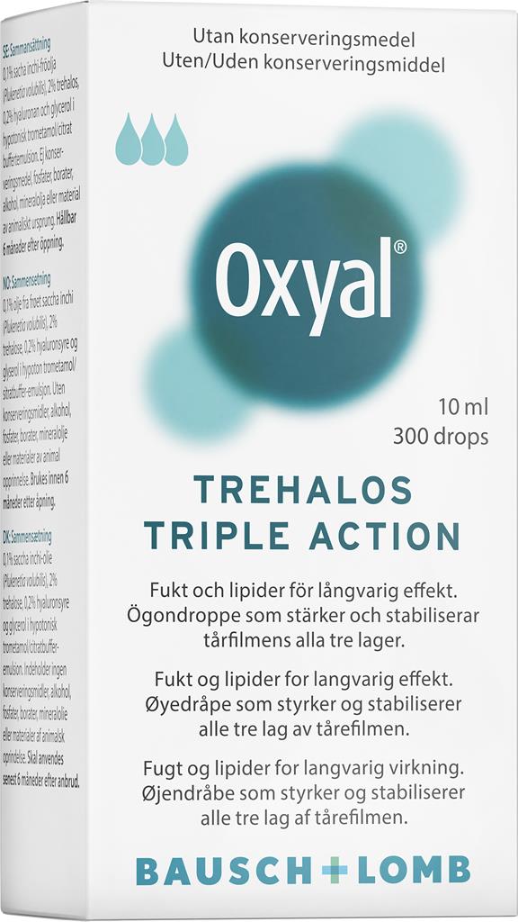 Bild på Oxyal Trehalos Triple Action lipidögondroppar, 10 ml