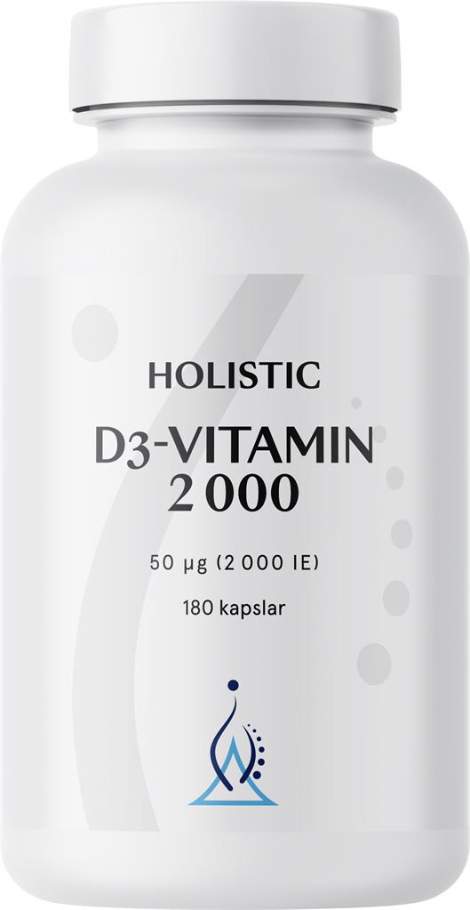Bild på Holistic D3-vitamin 2000IE (50 µg), 180 st