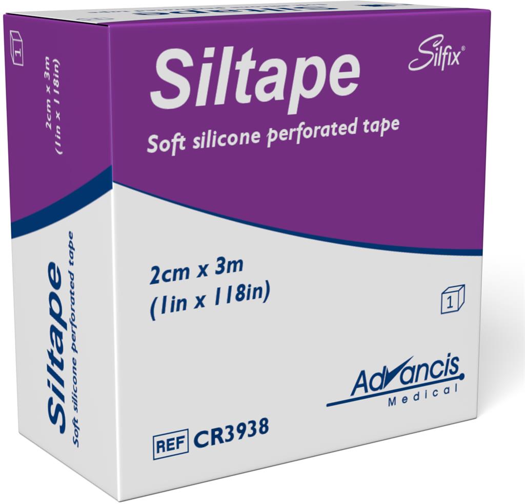 Bild på Siltape Mjuk perforerad silikontejp 3 m x 2 cm, 1 st