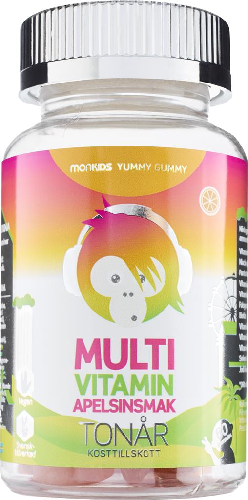 Bild på Monkids Multivitamin Tonår Apelsin, 60 st