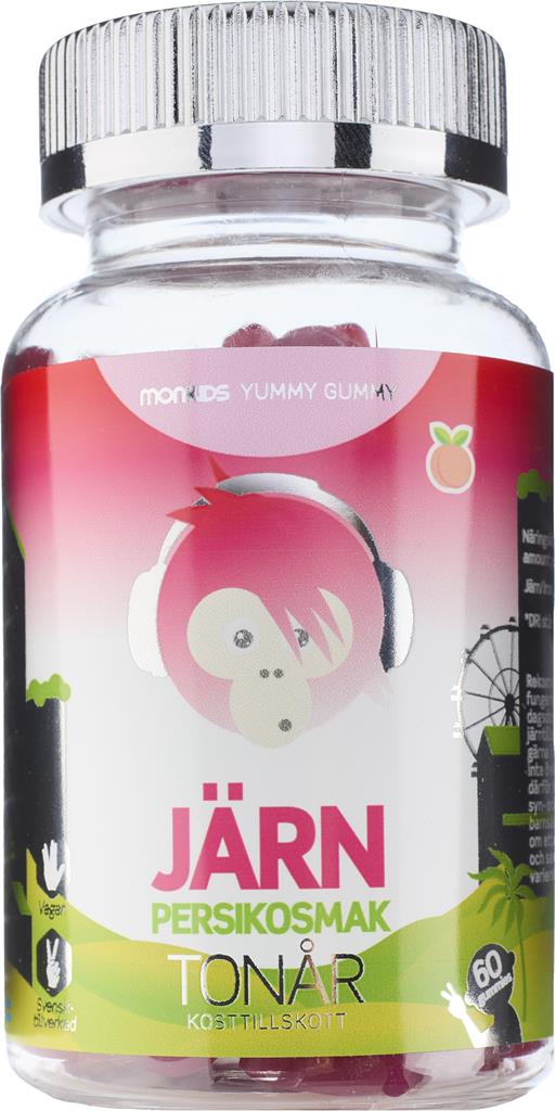 Bild på Monkids Järn Tonår Persika, 60 st