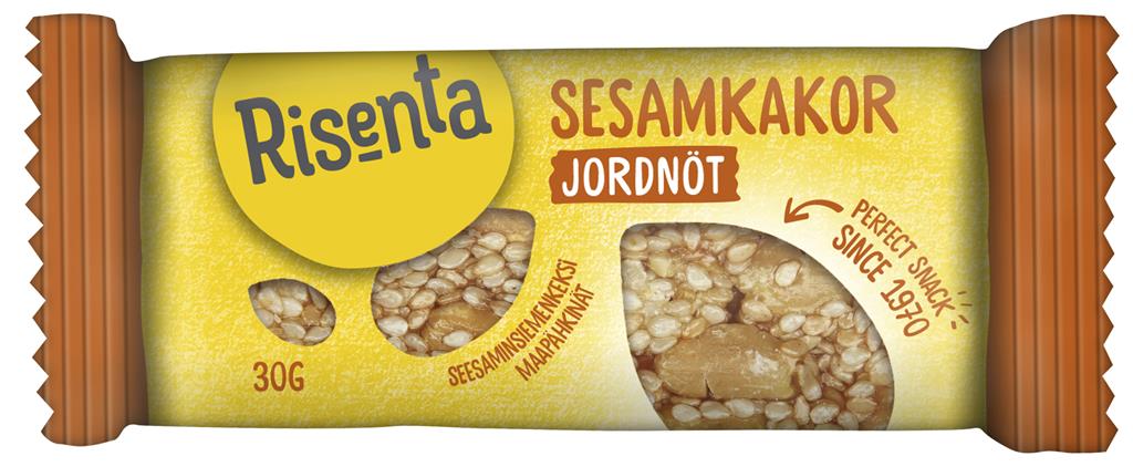 Bild på Risenta Sesamkaka Jordnöt, 30 g