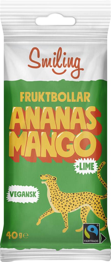 Bild på Smiling Fruktbollar Ananas/Mango/Lime, 40 g
