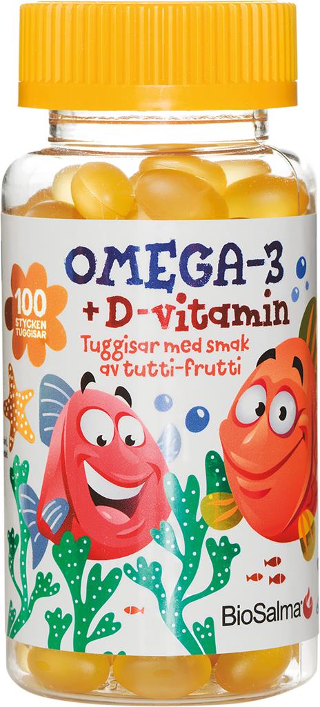 Bild på BioSalma Omega-3 Barn Tutti-Frutti Tuggisar, 100 st