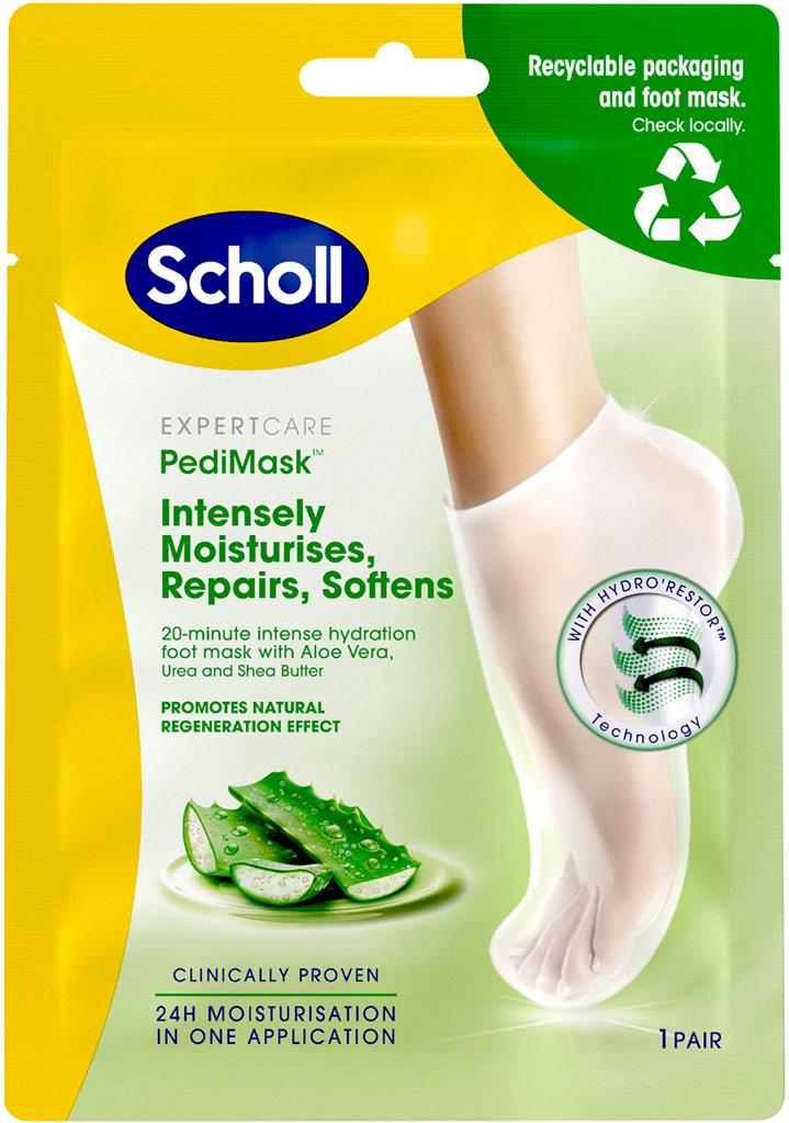Bild på Scholl Mjukgörande Fotmask Aloe Vera, 2 st
