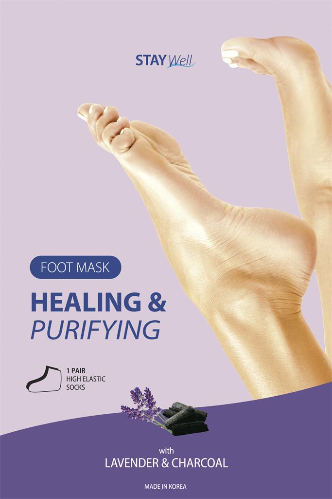 Bild på Stay Well Healing & Purifying Foot Mask, 1 par