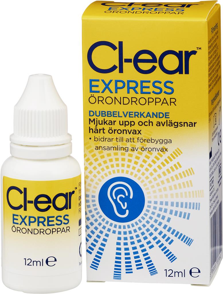 Bild på Cl-ear Express örondroppar, 12 ml