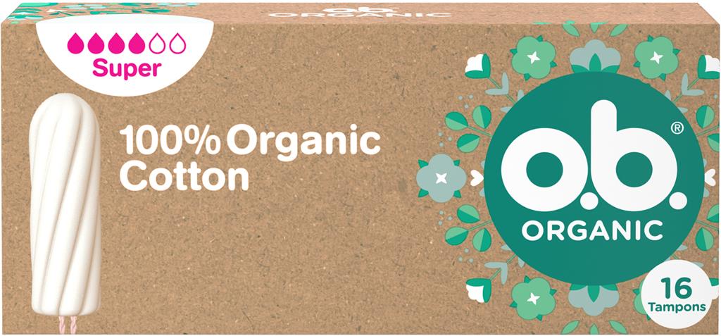 Bild på o.b. Tampong Organic Super, 16 st