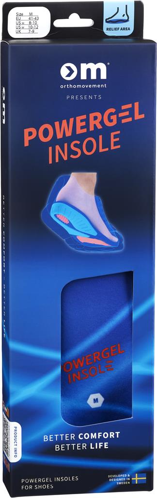 Bild på Ortho Movement Powergel Insole Gel Insole 41-43, 2 st