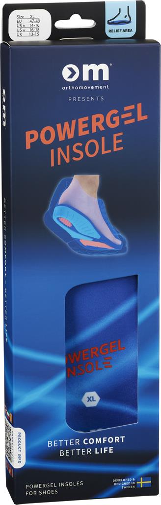 Bild på Ortho Movement Powergel Insole Gel Insole 47-49, 2 st