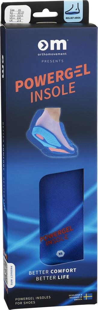 Bild på Ortho Movement Powergel Insole Gel Insole 35-37, 2 st
