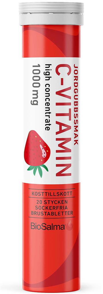 Bild på BioSalma C-vitamin jordgubbe, 20 st