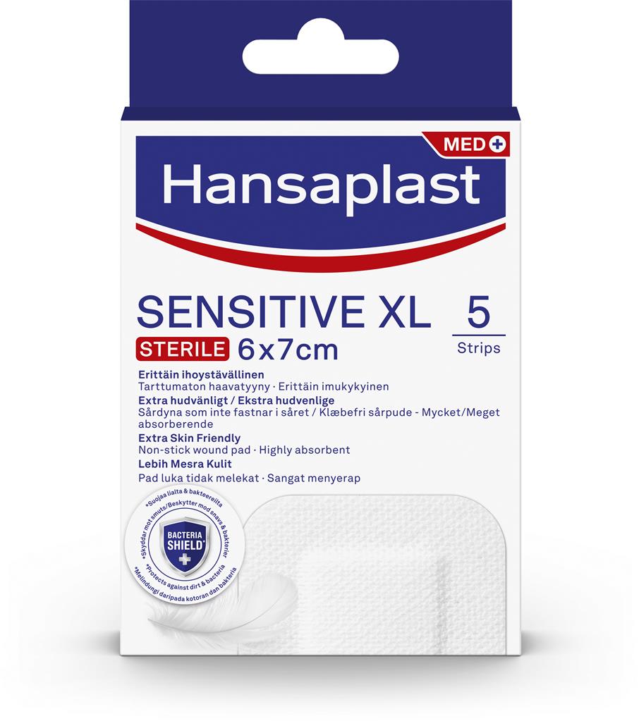 Bild på Hansaplast Sensitive XL 6 x 7 cm, 5 st