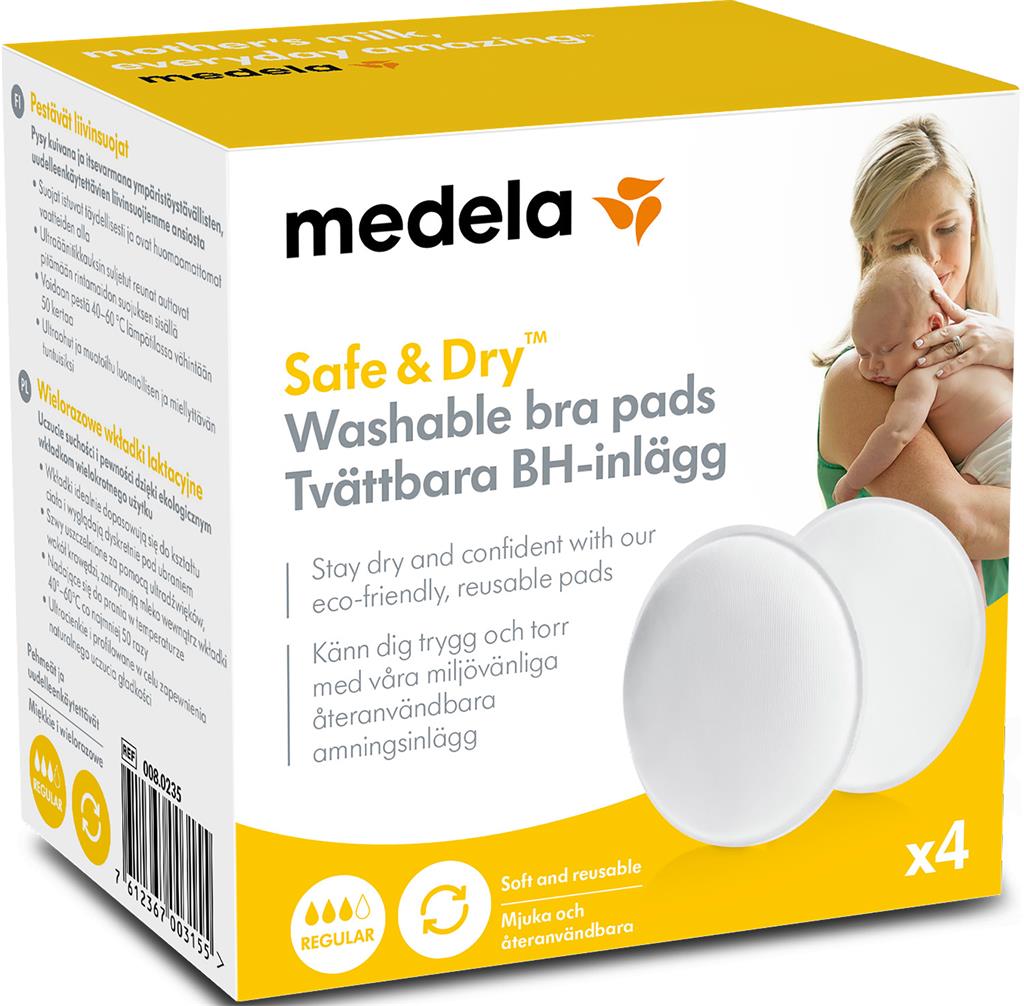 Bild på Medela BH-inlägg tvättbara, 4 st