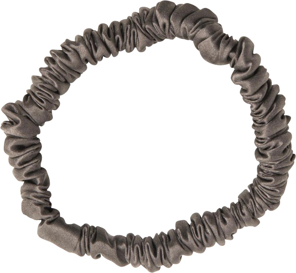 Bild på ByBarb hair accessories Sidensnodd tunn mörkgrå, 1 st