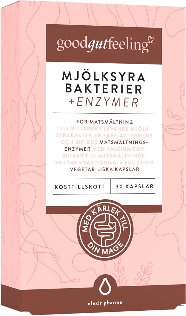 Bild på Elexir Good Gut Feeling Mjölksyrabakterier + Enzymer, 30 st