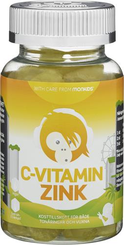 Monkids C-vitamin+Zink Tonår, 60 st