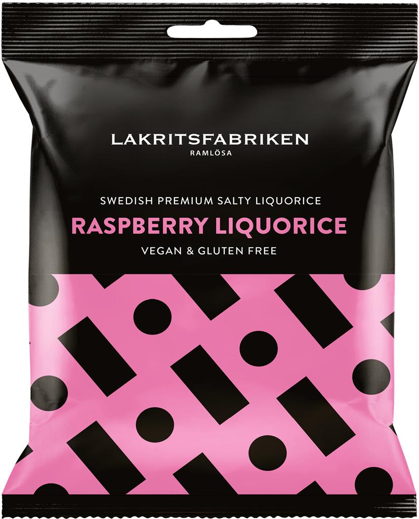 Bild på Lakritsfabriken i Ramlösa Premium White Salty Raspberry, 100 g