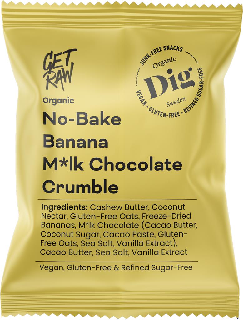 Bild på Get Raw Banana M*lk Chocolate Crumble, 35 g
