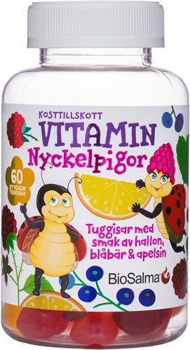 BioSalma Vitamin Nyckelpigor, 60 st