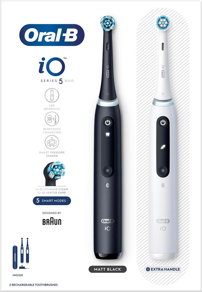 Bild på Oral-B iO5 Duo Black UCB/ White SC, 2 st