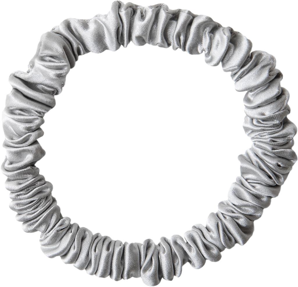 Bild på ByBarb hair accessories Sidensnodd tunn ljusgrå, 1 st