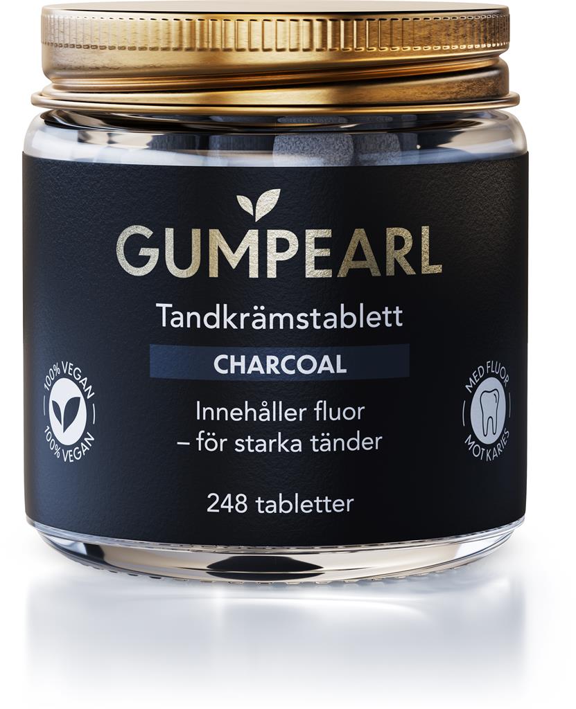Bild på Gumpearl Charcoal Tandkrämstablett, 248 st
