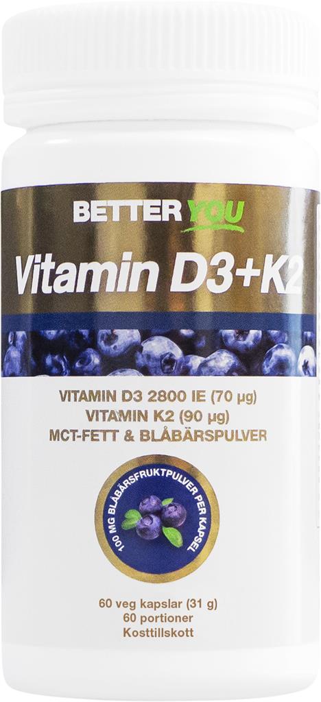 Bild på Better You Vitamin D3+K2 - 60 kaps, 60 st