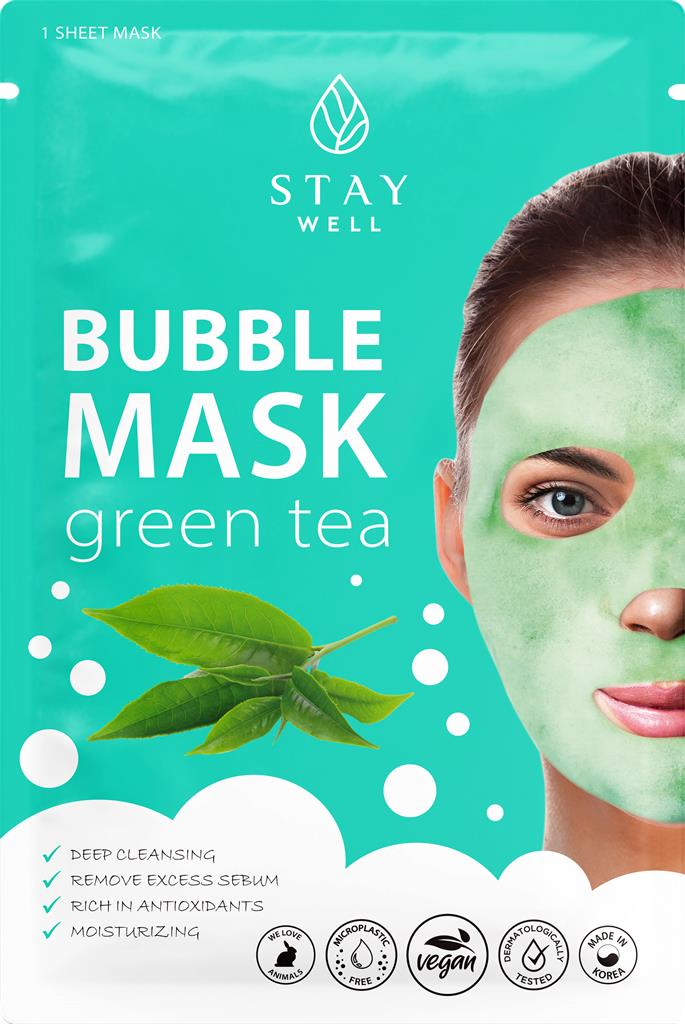 Bild på Stay Well Bubble Mask – GREEN TEA, 20 g